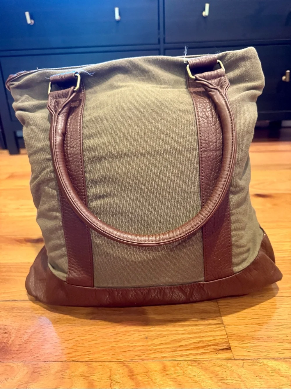 Vintage Billabong Canvas and Leather Tote Bag